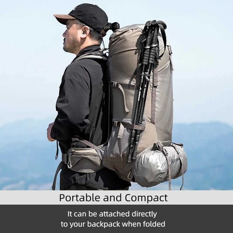 BISINNA 2PCS Walking Stick Adjustable 64-135cm Portable Aluminum Trekking Lightweight for Outdoor Backpacking Camping Hiking G251220