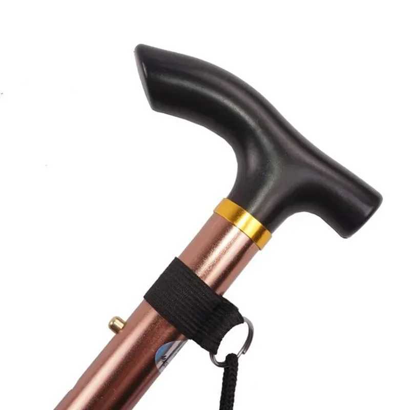 Multifunction Walking Stick Trekking Poles Telescopic Fold Crutches Hiking Stick Crutch Elderly Metal Stick Walking Cane Outdoor G2512201