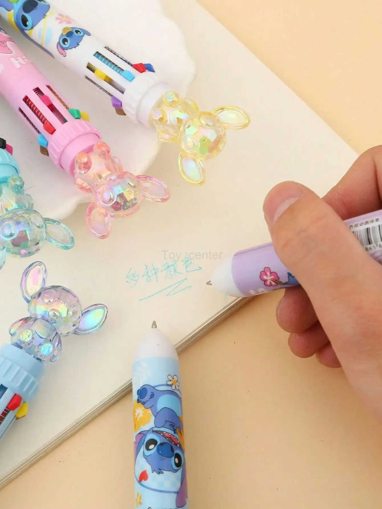 Disney 1/2/3pcs Stitch random style Press Ten Color Ballpoint Pen CartoonPen Stationery prefect for Christmas gift H2512201