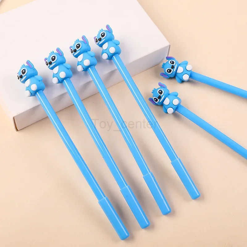 Disney Creative Silicone Stitch Pen Lilo Stitch Character Ballpoint Pen Student Neutral Pen Back-to-School Gift H251220