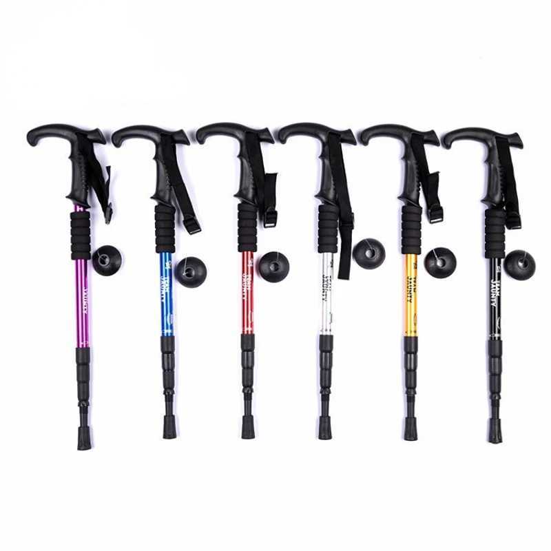 Trekking Pole Ultralight Walking Sticks Adjustable Hiking Canes Telescopic Crutch for Walking Sticks Hiking Accessories G251220