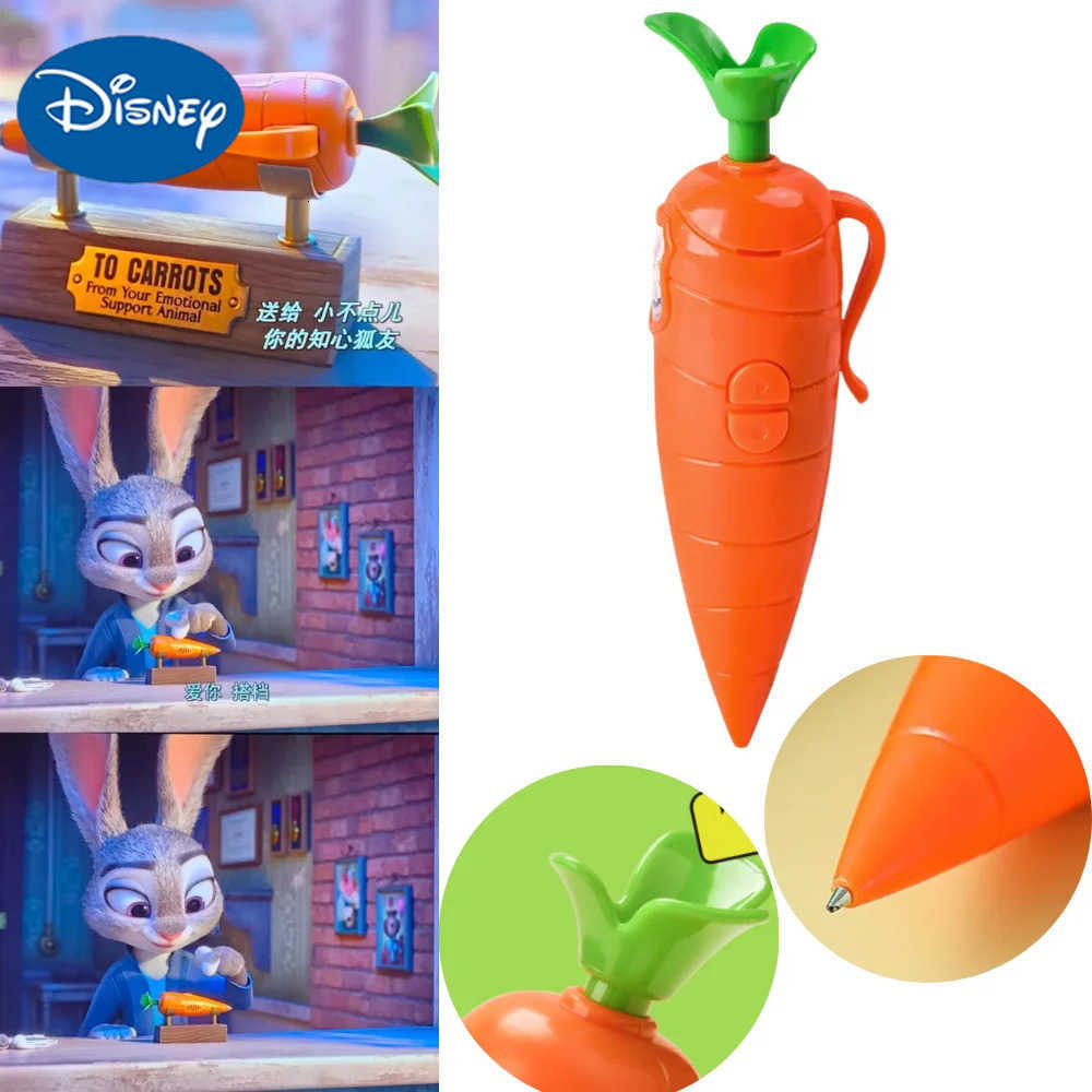 Disney Zootopia 2 Judy Carrot-Shaped 2-in-1 Voice Recorder Ballpoint Pen 60-Second Recording Creative Novelty Stationery Gift H251220