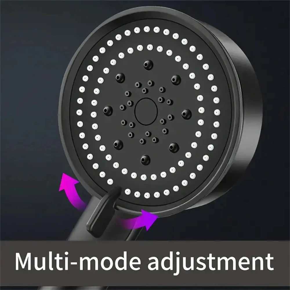 5 Modes Pressure Boost Shower Head Multifunction Adjustable Large Water Yield Shower Nozzle Massage Shower Bathroom Accessories C251220