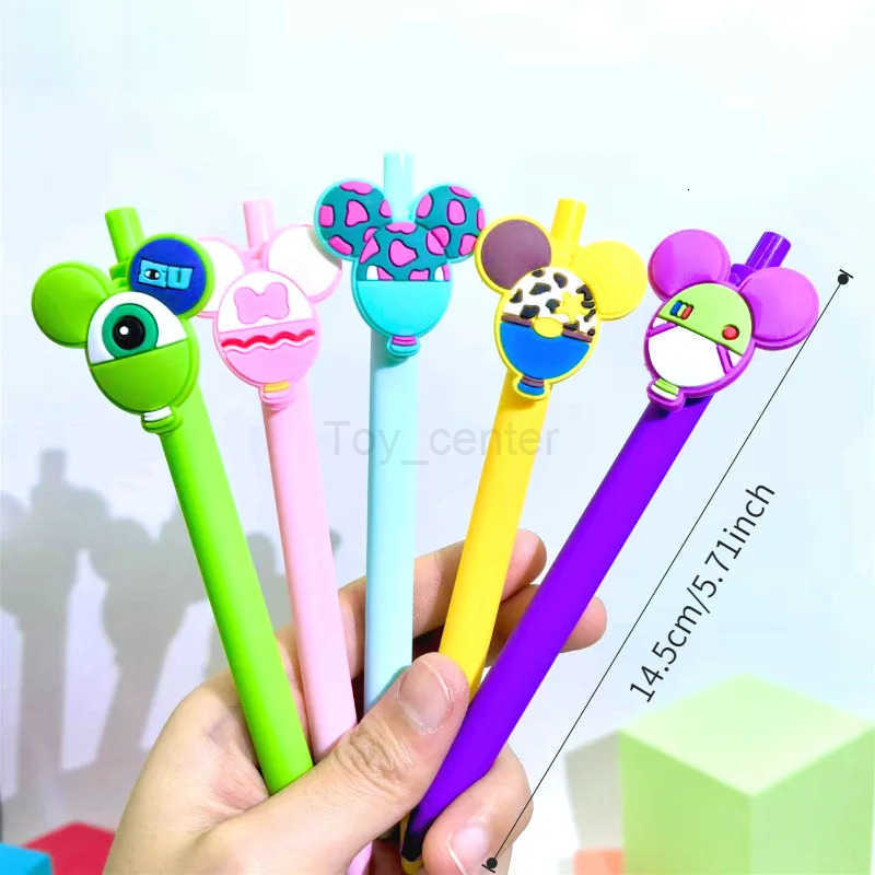Disney Mickey Neutral Pen Cartoon Head Shape Ballpoint Pen 05mm Student Creative Stationery Office Signature Pen Gift Pen H251220