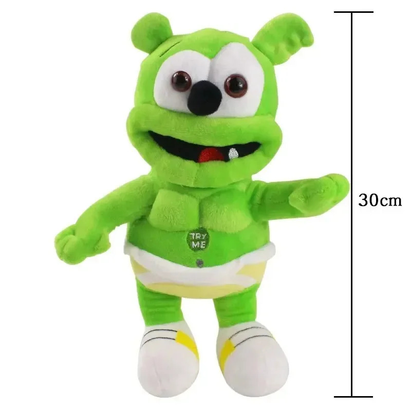 30cm/ Singing Gummy Plush Toys With Music Voice Gummy Bear Stuffed Dolls Peluche Sounding Bear Plushie Toys Baby Toys for Kids 251216