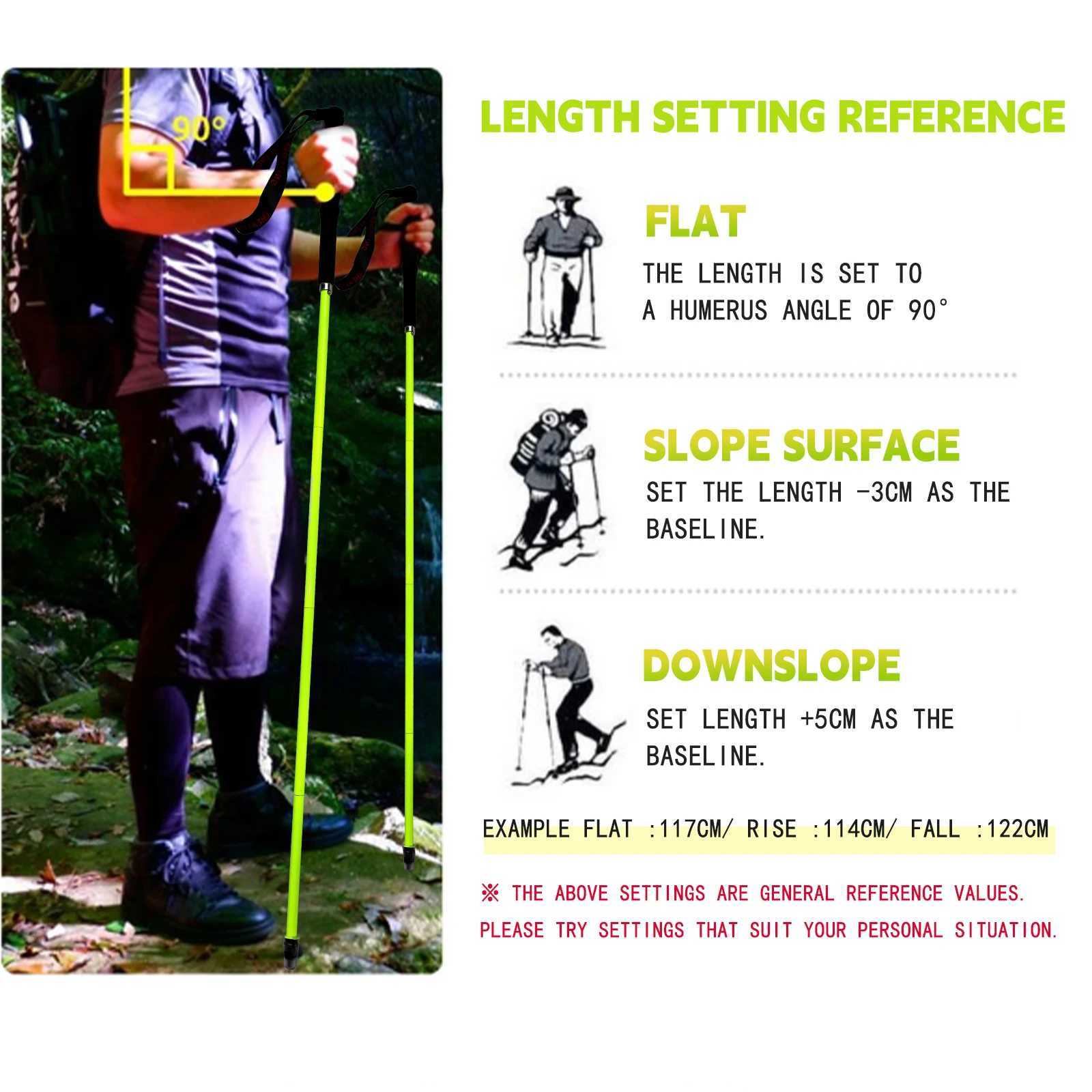 OKHEALING Black Tech T700 Ultra Carbon Trekking Poles Sticks Hiking Poles Walking Sticks Lightweight Folding Hiking Accessories G251220