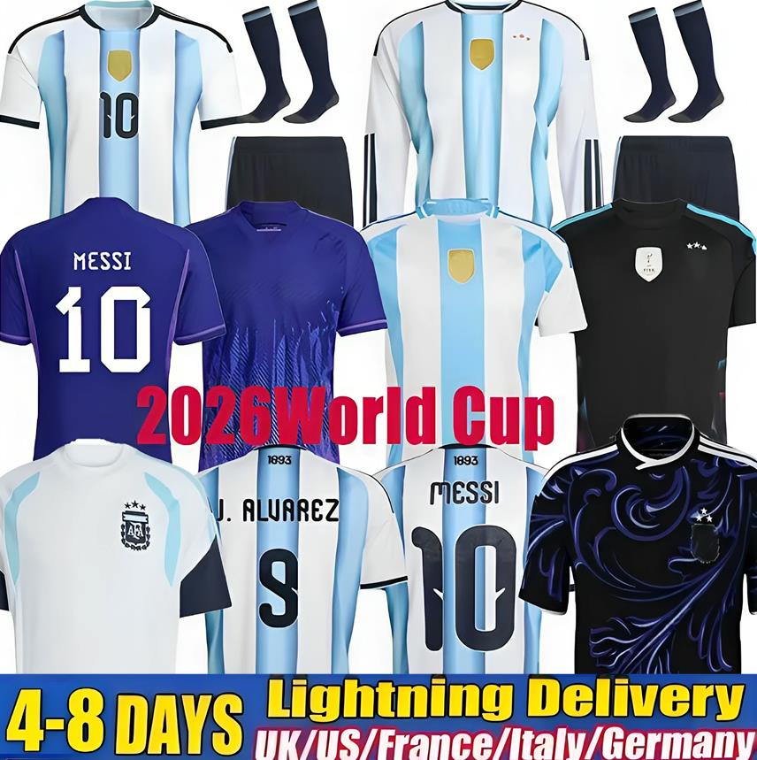 2026 World Cup Special Edition Argentina jersey Long sleeves kit 26 27 soccer Jerseys GARNACHO DE PAUL Football Shirts Men DI Maria Kids Goalkeeper