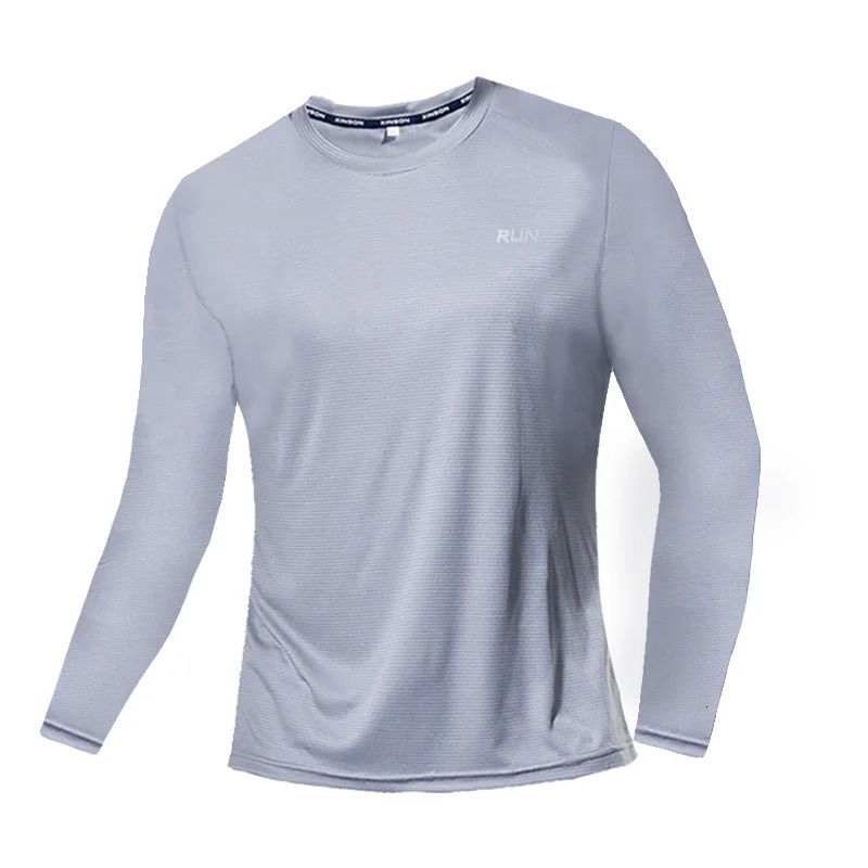 Summer Ice Silk Long Sleeve TShirt Men Quick Dry Breathable Air Conditioning Outdoor Sun Protection Running Outer Wear 251219