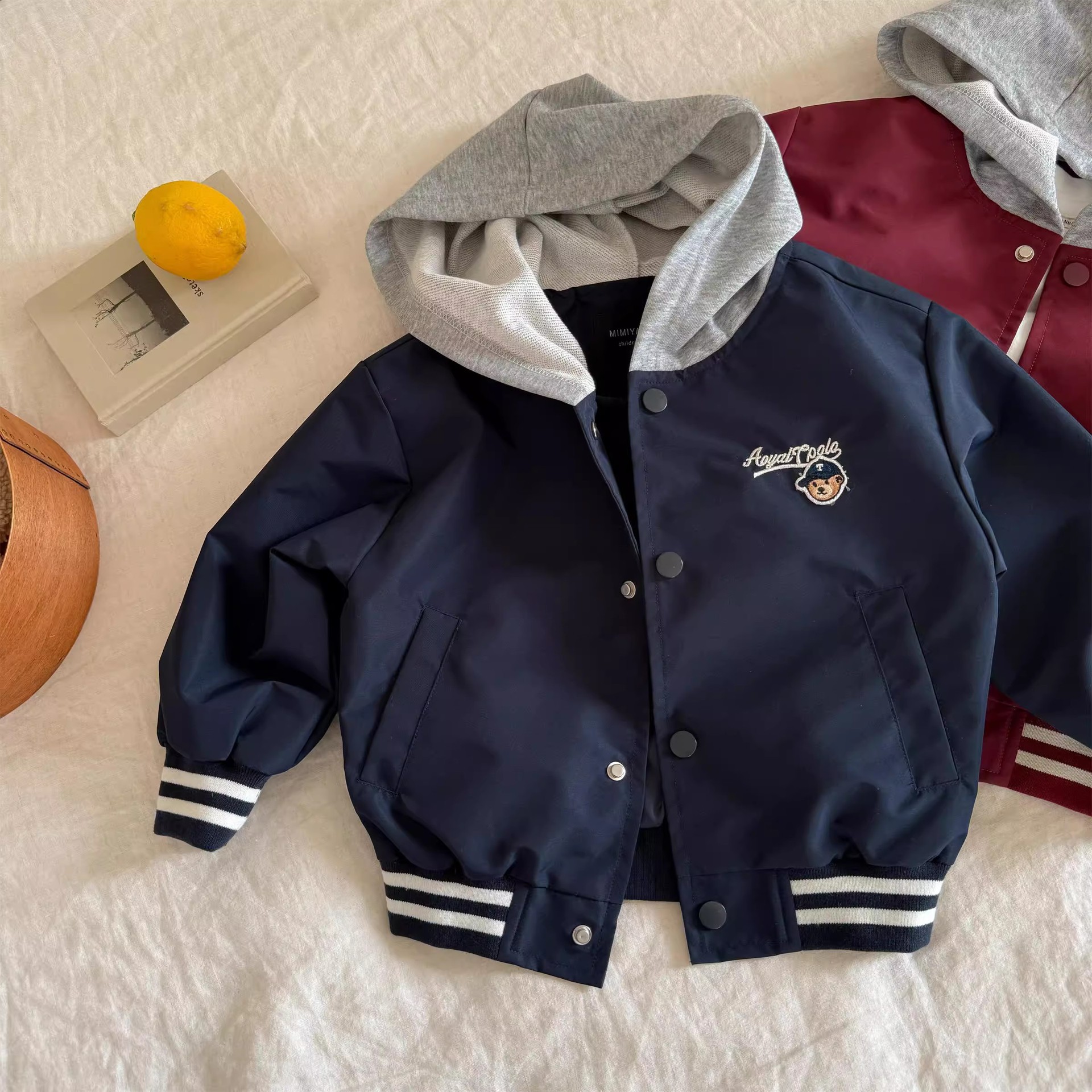 Designer Kids Jackets 2026 Kids' Stylish Baseball Jacket, Cartoon Embroidered Hooded Coat Spring Autumn Boy Girl Cool Outerwear Free Shipping - view 6