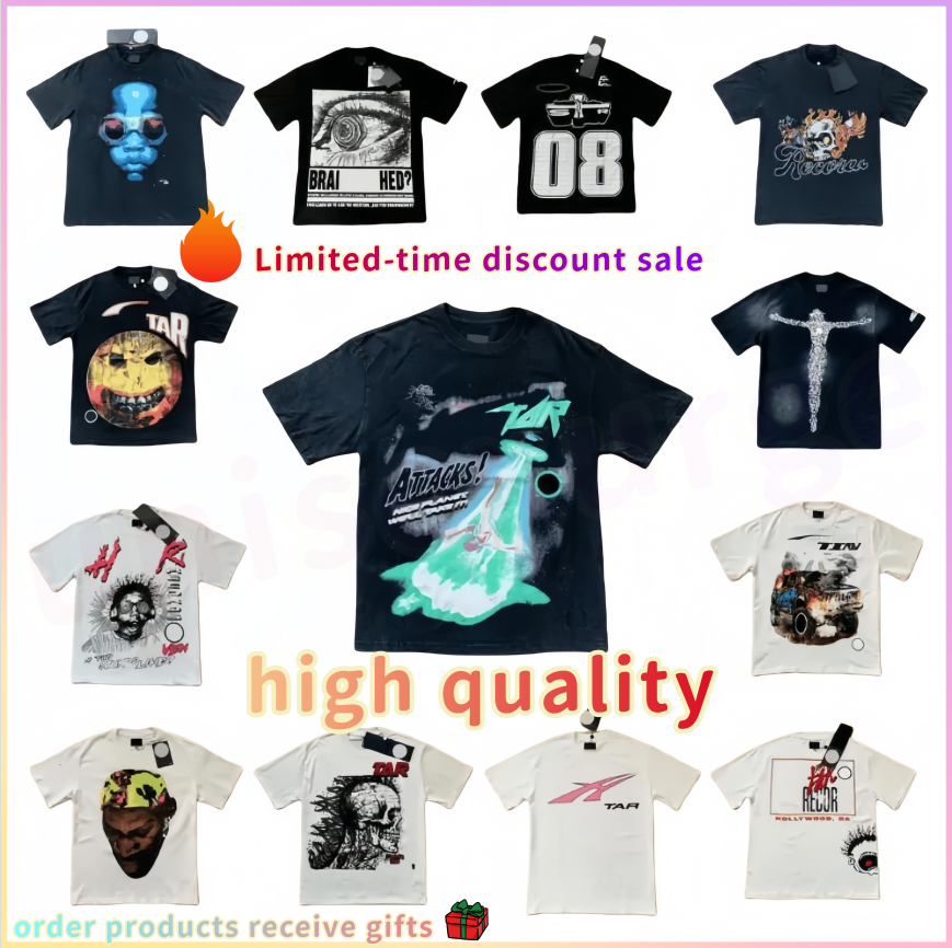 mens designer t shirt graphic tee shirts for men 100% cotton crew neck short sleeve breathable black loose fitting oversized printed casual luxury brand T-Shirt