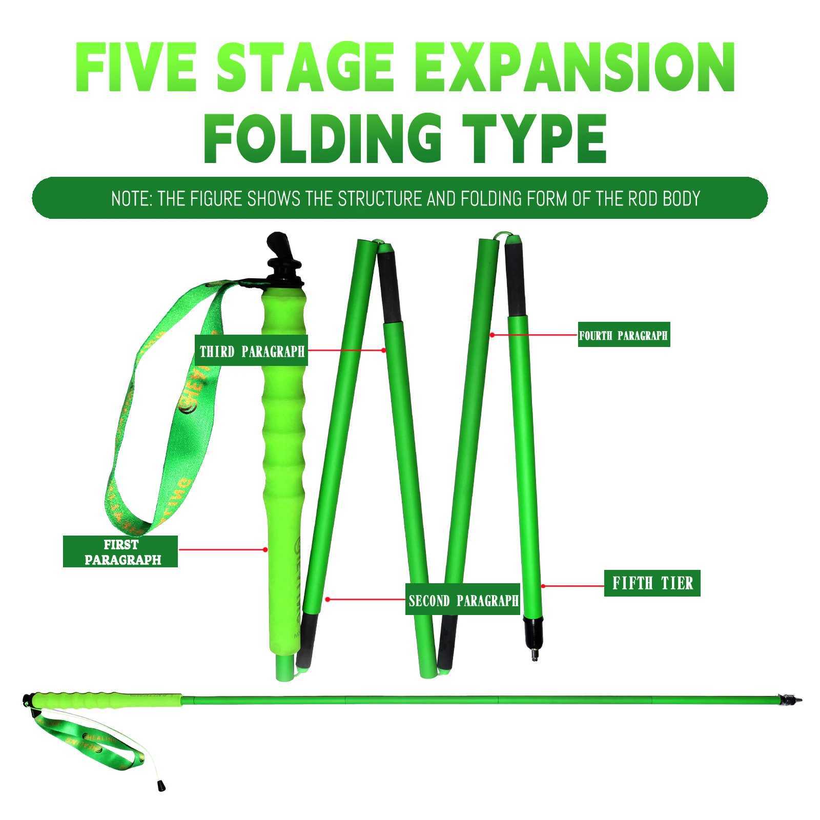 OKHEALING Ultra T700 Carbon Fiber Trekking Sticks Poles Lightweight Portable Hiking Poles Walking Sticks Hiking Accessories G251220