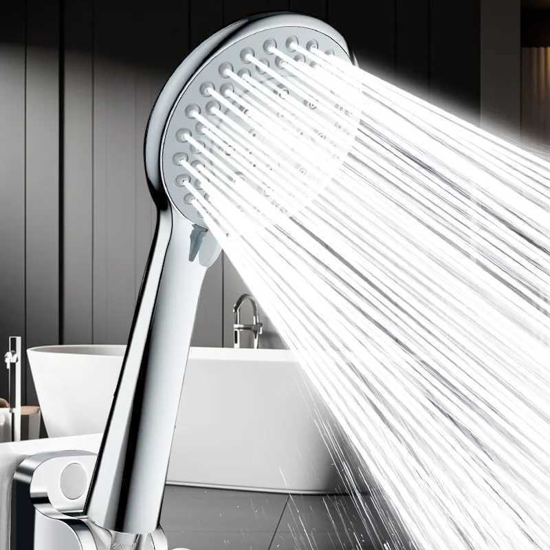 Five-mode high-pressure shower head - Durable and shock-resistant design with abundant water output suitable for various bathr C251220
