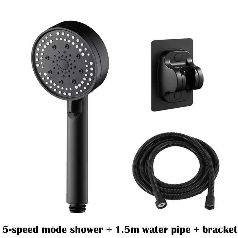 Booster Shower Head Adjustable High Pressure Water Massage Shower Head Home Handheld Sprayer Bathroom Supplies 5 Modes C251220