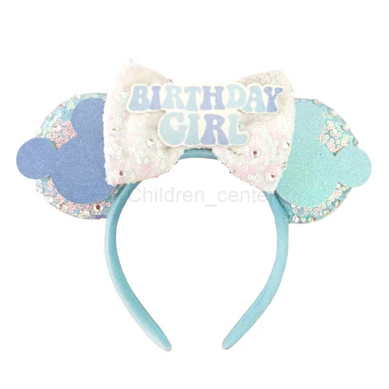Disney Mickey Mouse Ears Headband Women Birthday Girl Sequin Bow Minnie Hair Bands For DIY Hair Accessories Kid Gift H251220