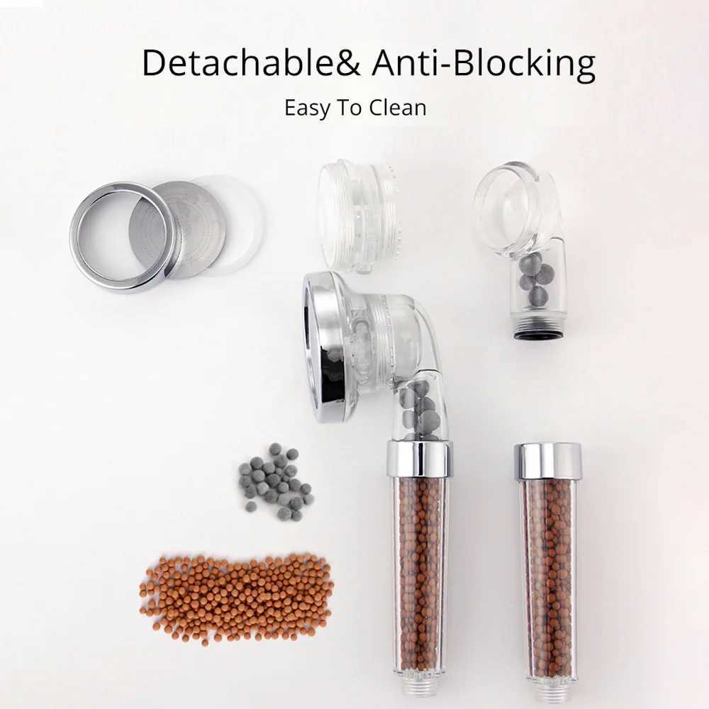 Bathroom Products Energy Saving Shower Head Anion Filter High Pressure C251220