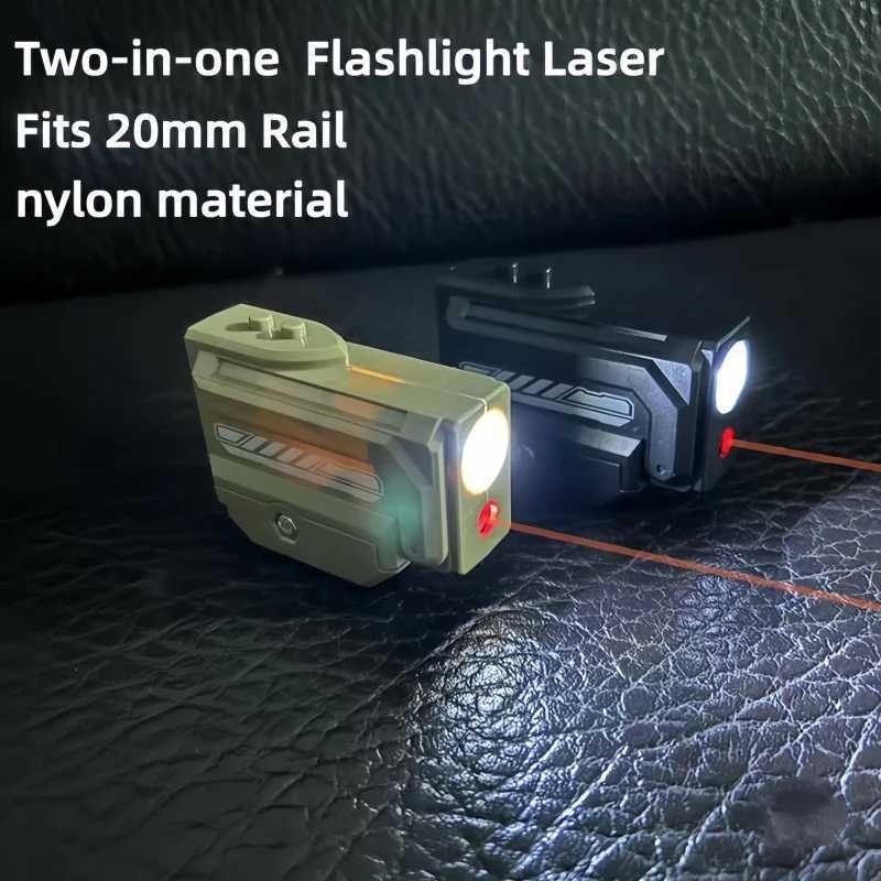 HOT Two-in-one High-intensity Flashlight Laser Pointer Fits 20mm Rail for Toy Airsoft Guns Hunting CS Matches WargamesT251220