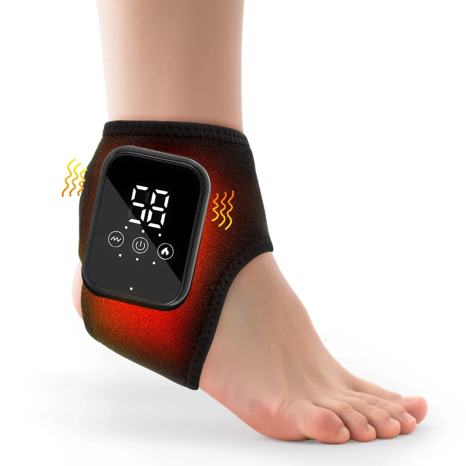Electric Ankle Heating Massage Compress Vibration Foot Massage 3 Heating Level Ankle Joint Brace Wrap Foot Warmer Massage 251217