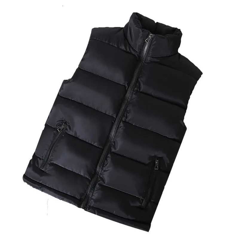 White Vest Jacket Men Slim Fit Stand Collar Sleeveless Puffer Jackets Spring Autumn Casual Waistcoat Men Warm Coat 2024 TrendsT251220