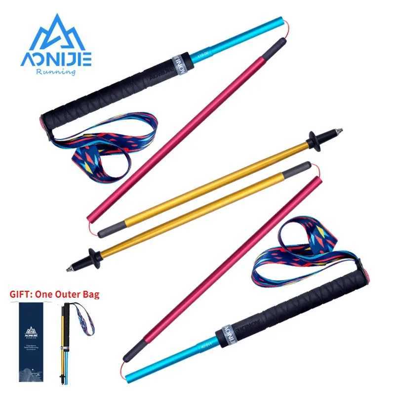 AONIJIE E4201 New E4204 Lightweight Folding Collapsible Quick Lock Trekking Pole Hiking Trail Running Walking Stick Carbon Fiber G251220