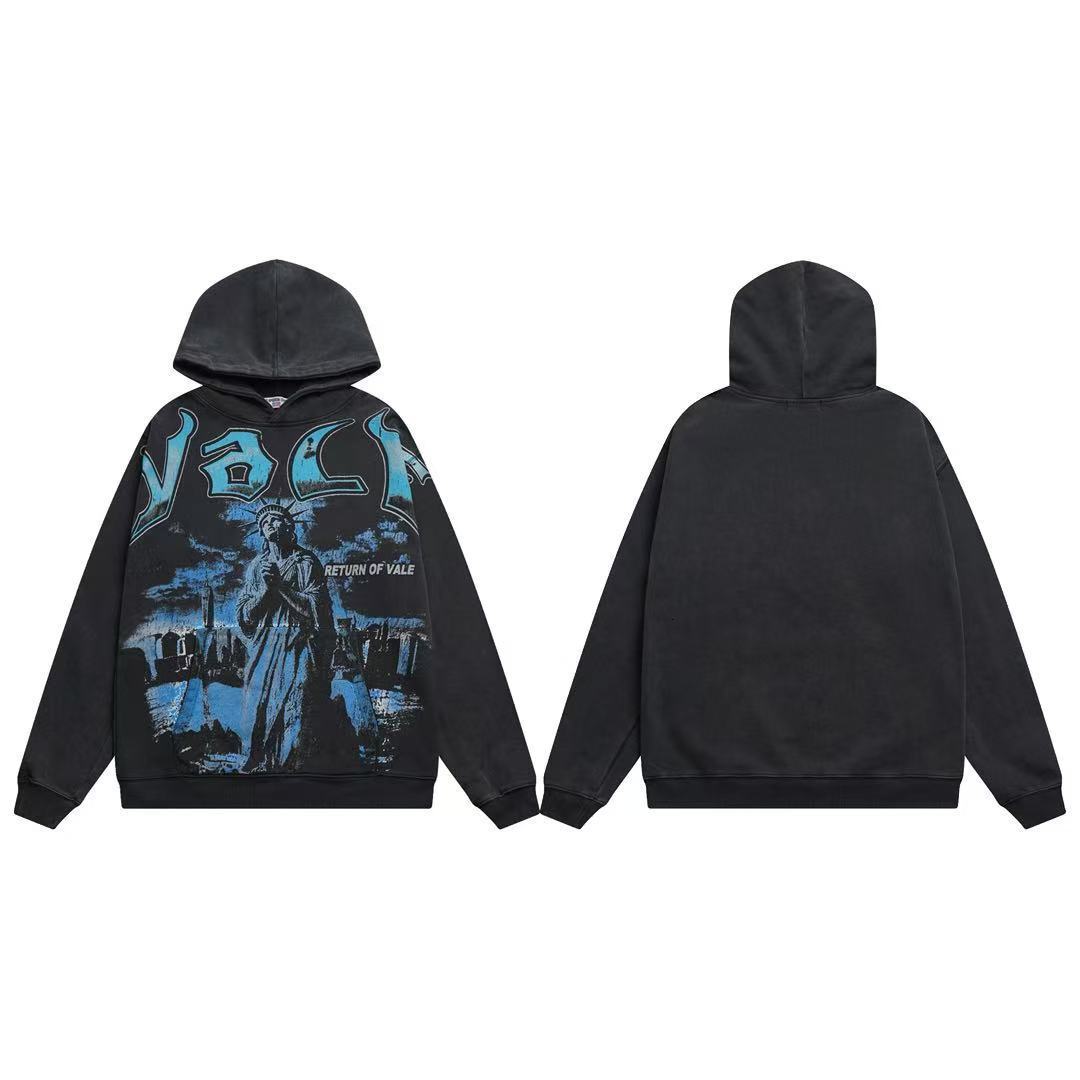 Vale Hoodie Designer Men's Valley Dreams Hoodie Val Retro Figure Print Loose Casual Hoodie For Men And Women In Autumn And Winter 96