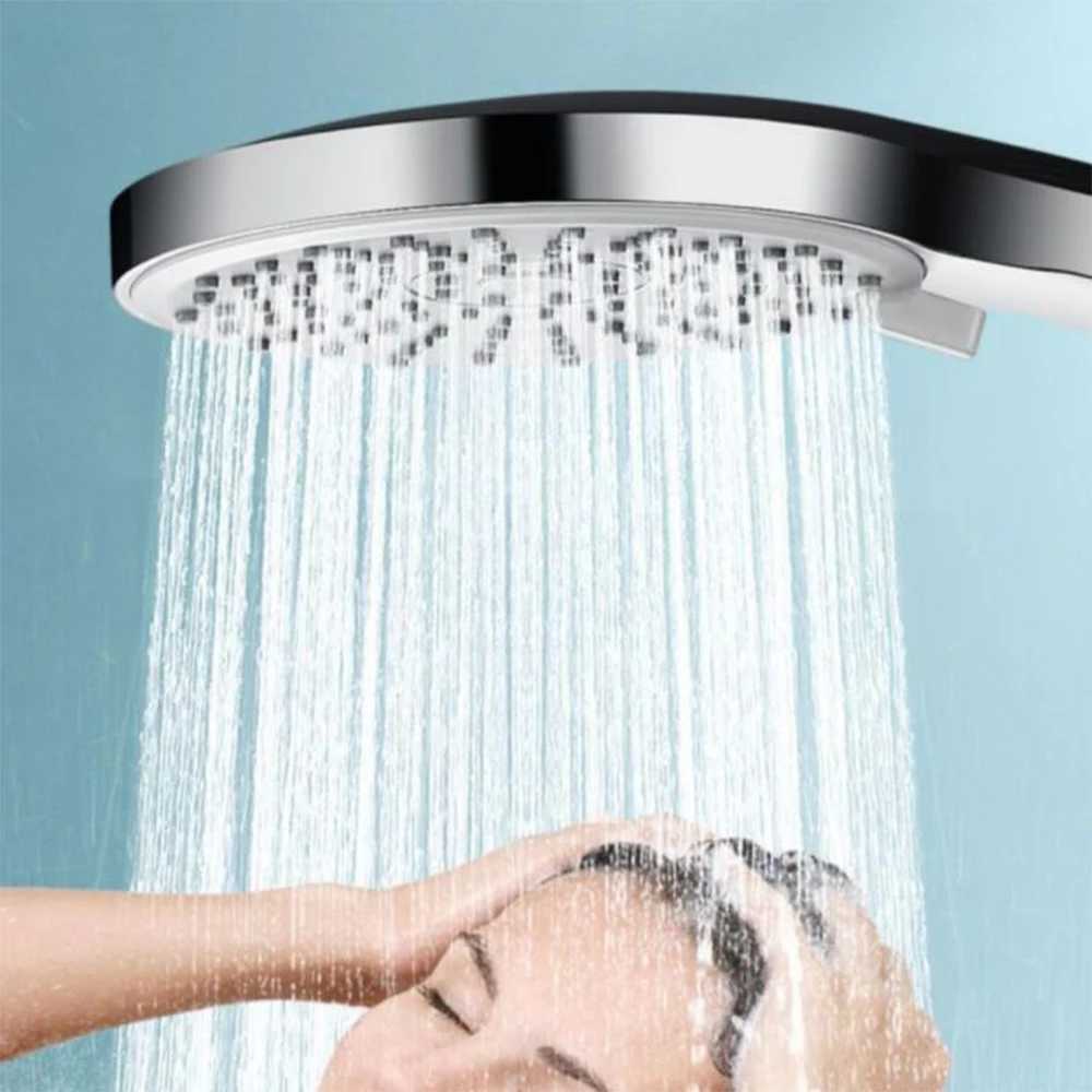 New 12CM Big Panel Handheld Shower Head 3 Functions Pressurized Water Saving Shower Head Faucet Replacement Bathroom Accessories C251220