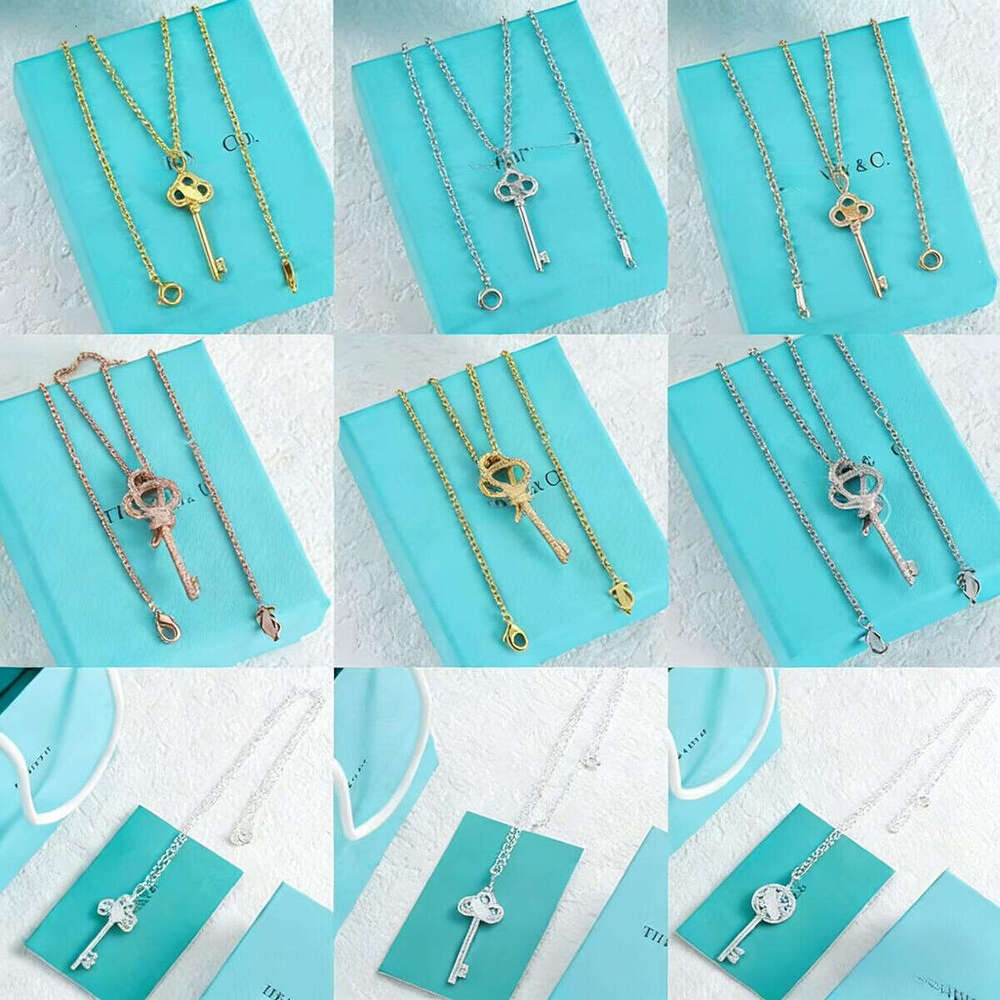 Necklace designer necklace luxury jewelry designer for women metal key diamonds love thin letter charm necklace Valentines Day gift with box very nice