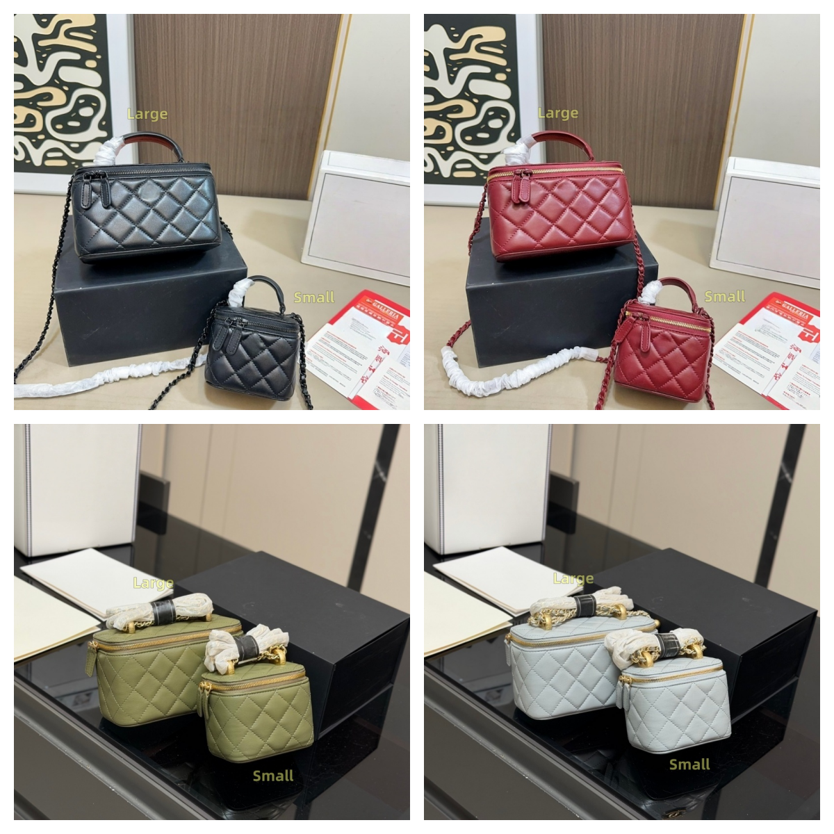 Designer Cosmetic Bag High-Quality Designer Mini Box Crossbody Purse 2-in-1 Handheld Makeup bag Multi Functional Ultra Compact Quilted Leather Handbag Stylish Daily