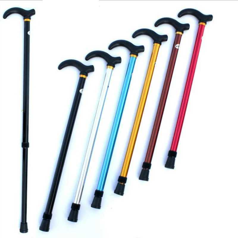 Adjustable Walking Stick 2 Section Stable Anti-Skid Crutch Old Man Hiking Cane G251220