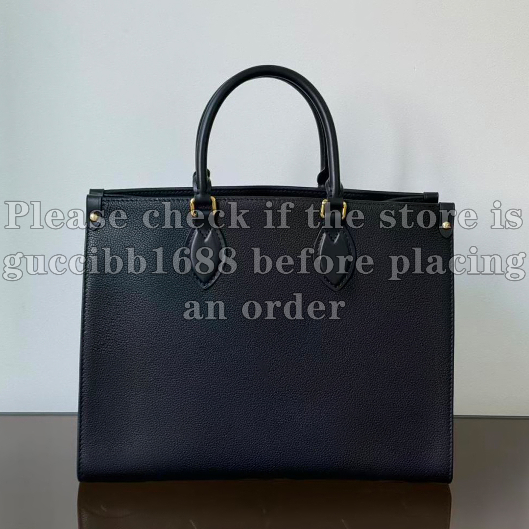12A Definite Mirror Quality Designer Onthego Tote Bag MM GM Shopping Bags for Women Large Capacity Handbags Luxury Shoulder Bag with Strap