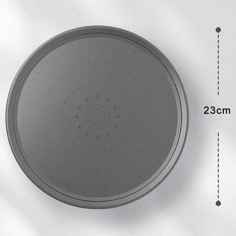 6 Modes Big Panel Rainfall Shower Head High Pressure Top Rainfall Shower Heads Shower Faucet Silver Bathroom Accessories C251220