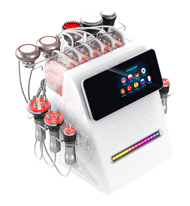 9-In-1 Ultrasonic Cavitation Slimming Machine 80Khz Vacuum RF Skin Tightening Body Sculpting Weight Loss Beauty Therapy Device