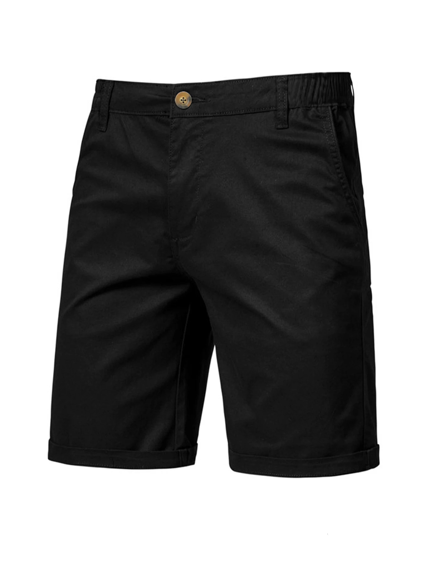 Mens Casual Suit Shorts Summer Business Knee Pants Classic Khaki American Style Streetwear Golf Beige 251219