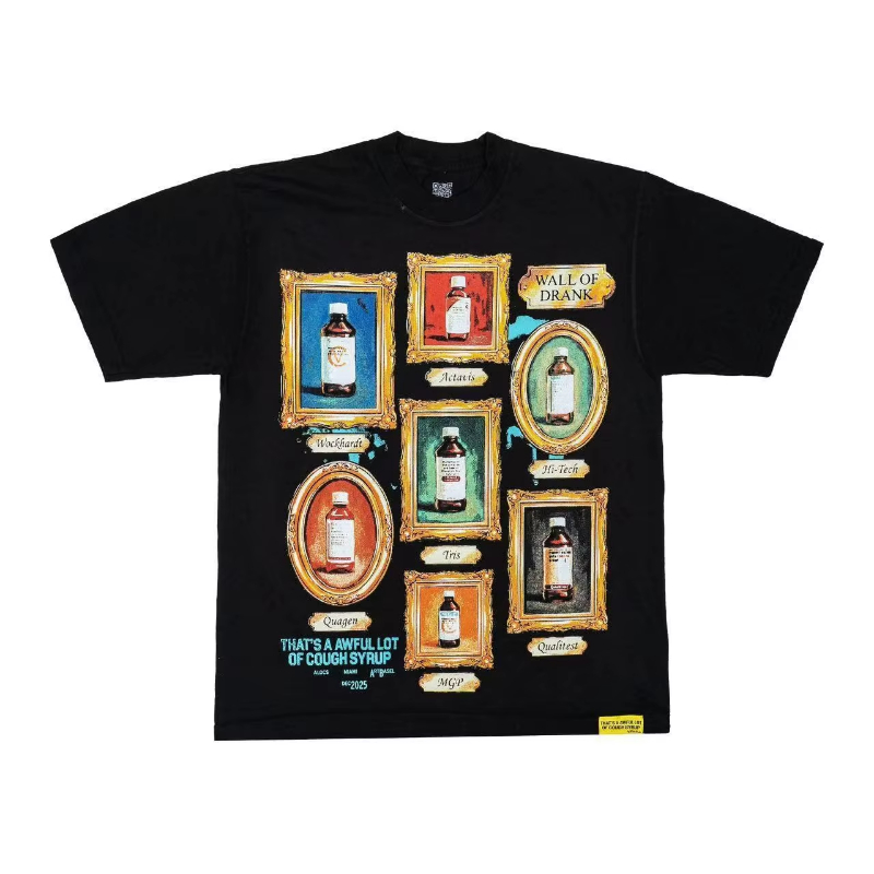 Letters Print Orange White and Black Blue Men's T-Shirts 26ss