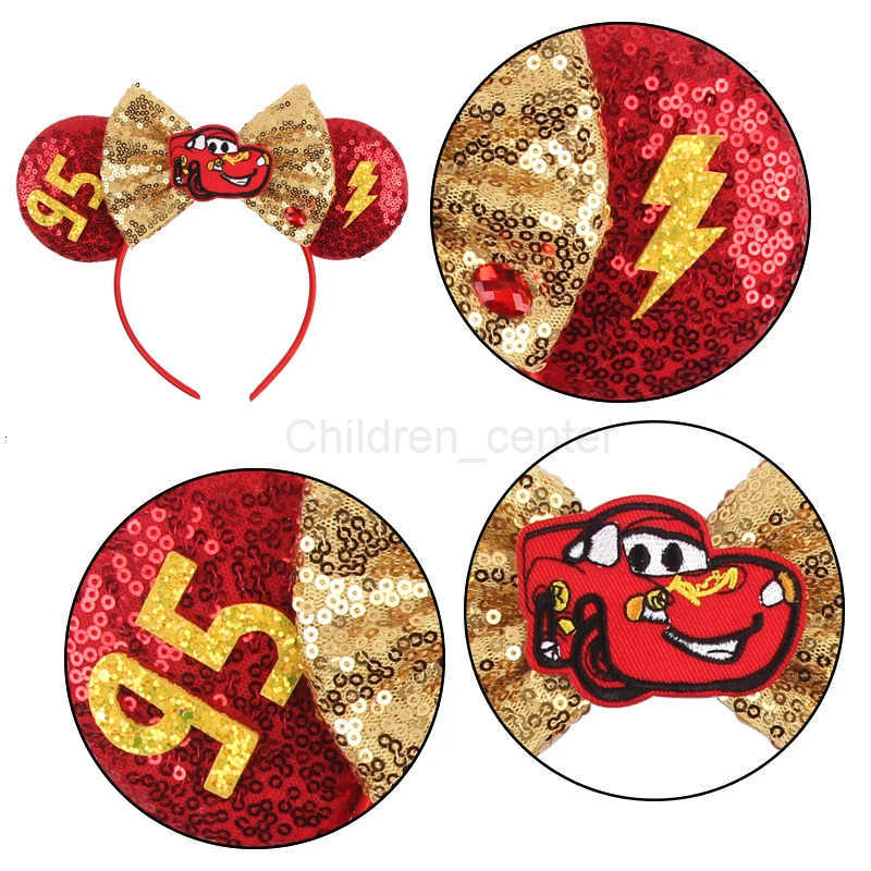 Disney Pixar Cars Ears Headbands for Girls Kid Lightning McQueen Hairband Cars on the Road Mater Headwear Women Hair Accessories H251220