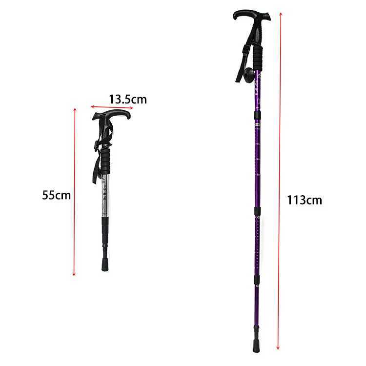 Trekking Pole Ultralight Walking Sticks Adjustable Hiking Canes Telescopic Crutch for Walking Sticks Hiking Accessories G251220