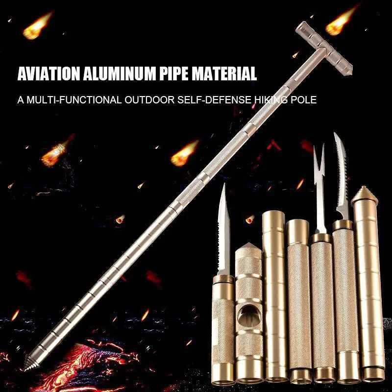 CEOI GWOK Multi-functional Trekking Poles Compass Detachable Walking Stick Perfect Hiking Mountaineering Outdoors Equipment G251220