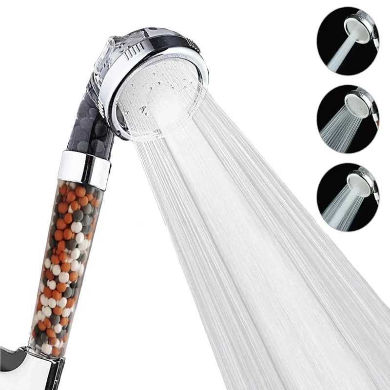 Functions High Pressure SPA Shower Head Water Saving Handheld Rainfall Bathroom Accessory Anion Filter Shower for Bathroom Decor C251220