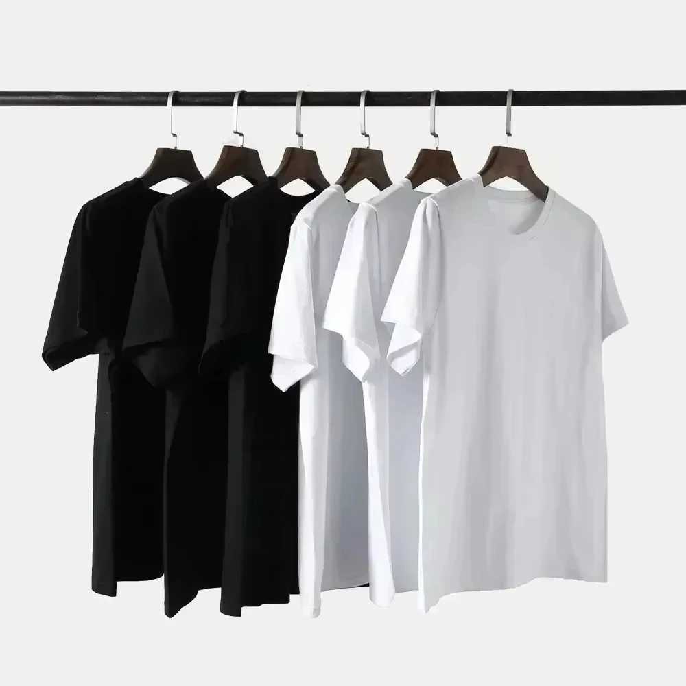 2025 Summer and autumn simple and trendy machine-printed T-shirt loose and casual short-sleeved mens and womens sportswear top C251220