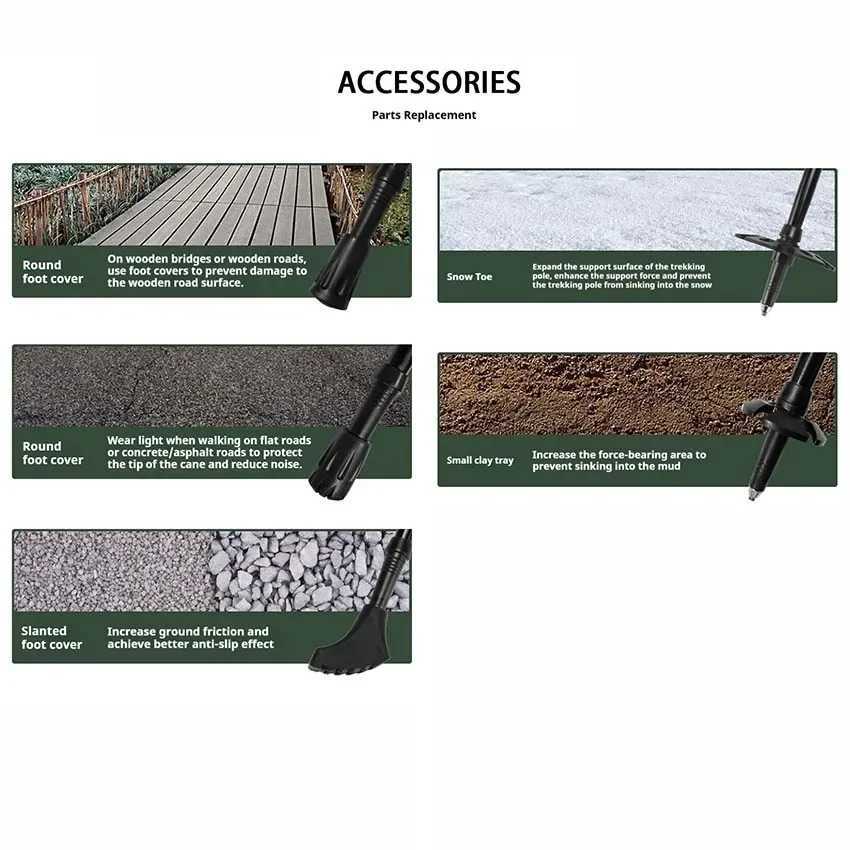 Fanuocetar Trekking Poles Lightweight Collapsible Hiking Poles for Snowshoe Backpacking Gear Pair of 2 Walking Sticks for Hiking G251220