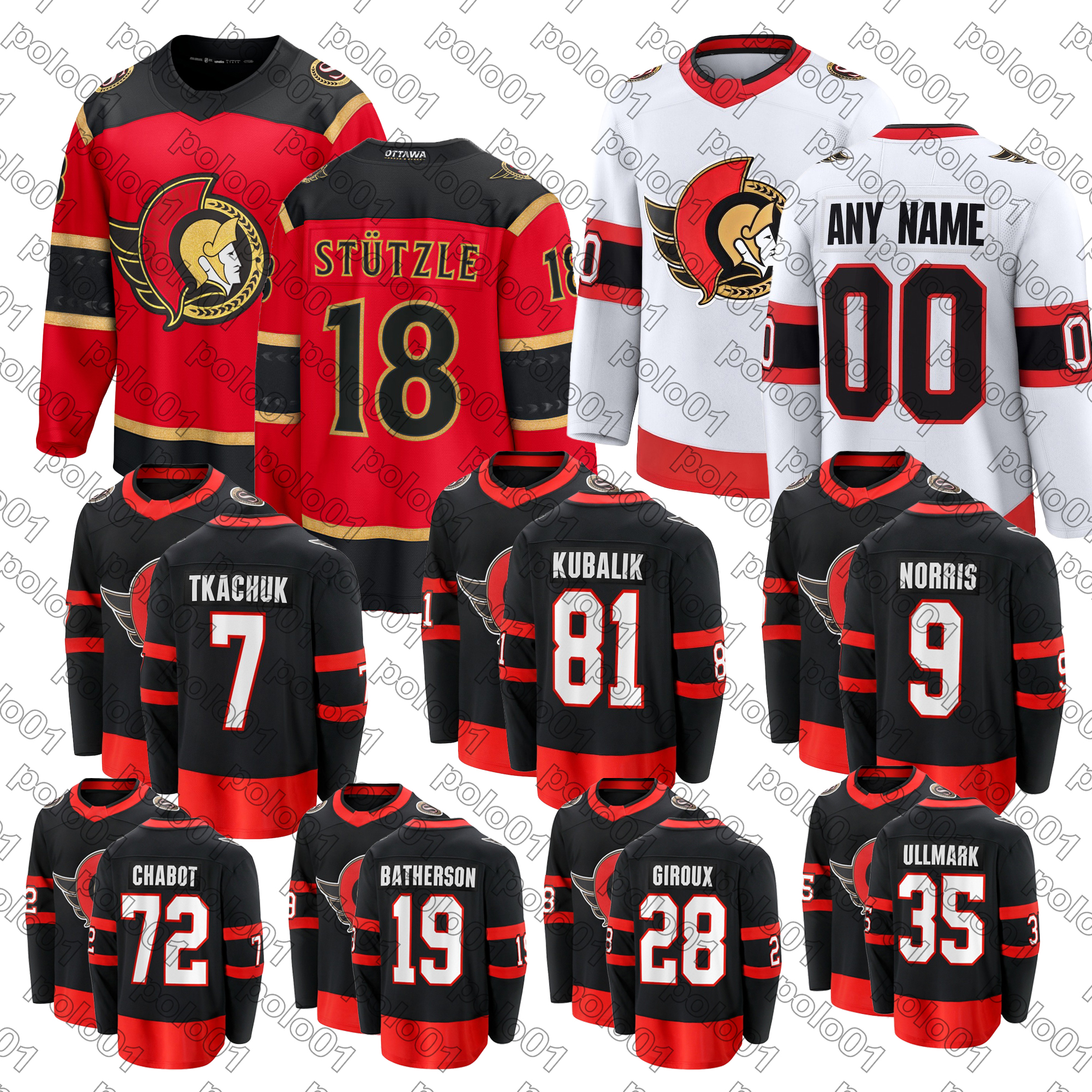 Hockey Jerseys 7 TKACHUK Retro Jerseys for Men Women Youth 28 GIROUX STUTZLE ULLMARK SANDERSON PERRON YAKEMCHUK CHABOT FORSBERG Senators Custom