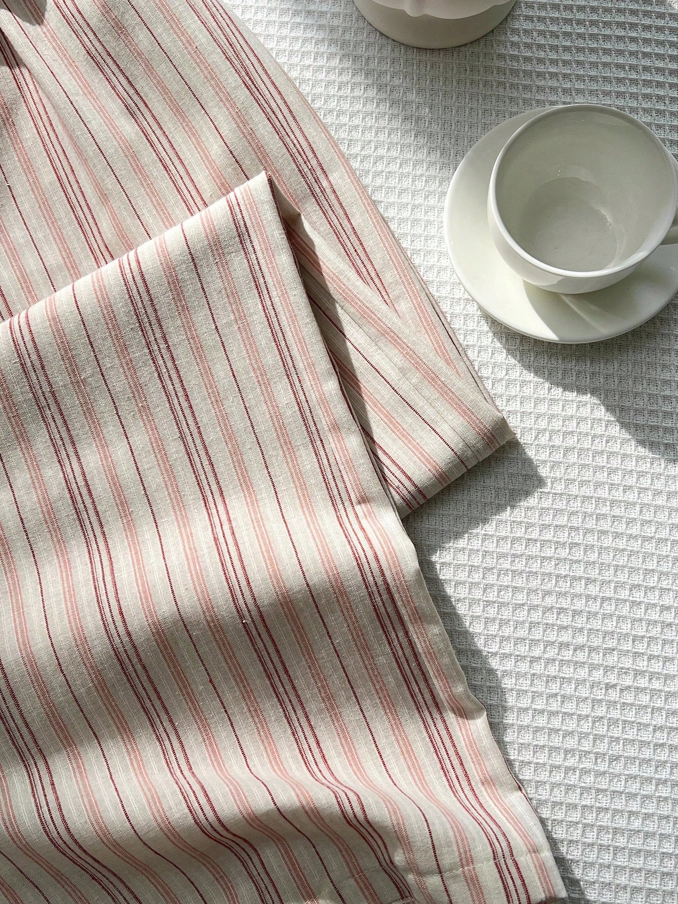 Women's Elegant Casual Striped Wide-Leg Pants - Breathable Polyester Cotton Daily Commute Trousers ---120