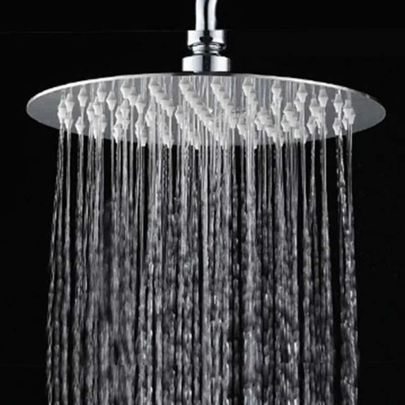 High Quality 10/8/6 Inch Stainless Steel Ultra-Thin Waterfall Shower Heads Rainfall Shower Head Rain Square Round C251220
