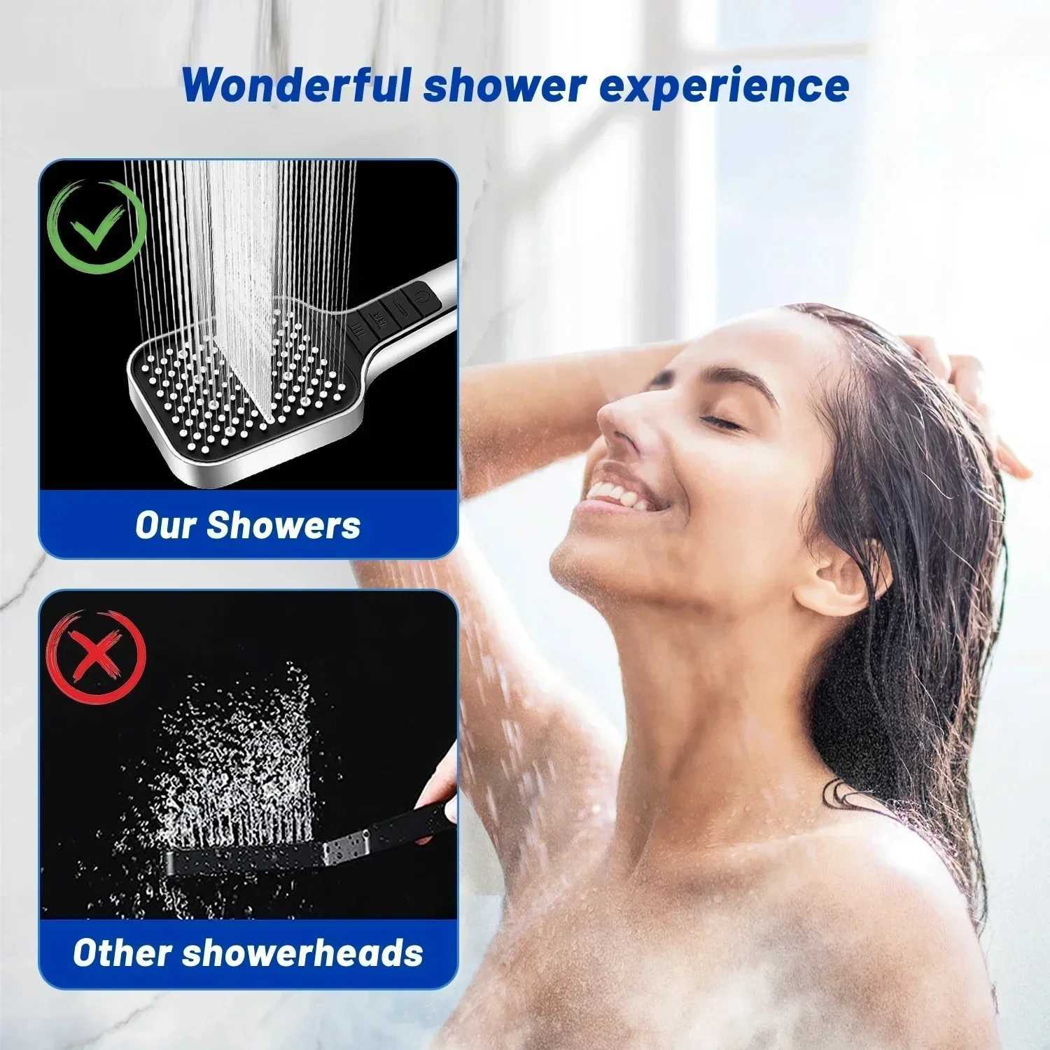 Large Shower Head 7 Modes Adjustable Shower Head Bathroom High-pressure Water-saving Shower Mixer Nozzles Bathroom Accessories C251220
