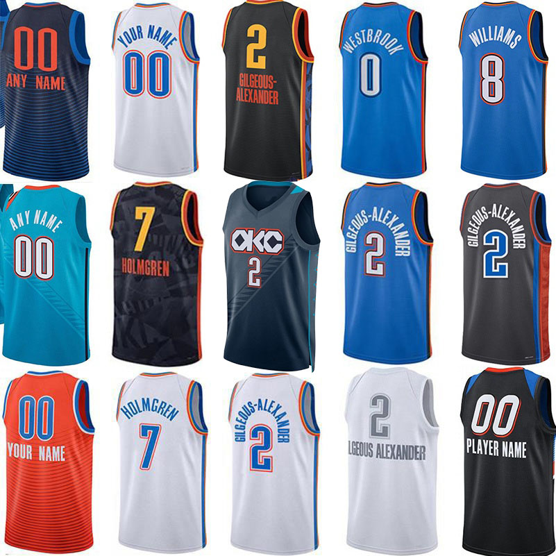 25 26 City Basketball Jerseys OKC Thunde Shai Gilgeous Alexander Chet Holmgren Jersey Jalen Williams Jared McCain Isaiah Hartenstein Russell Westbrook Durant