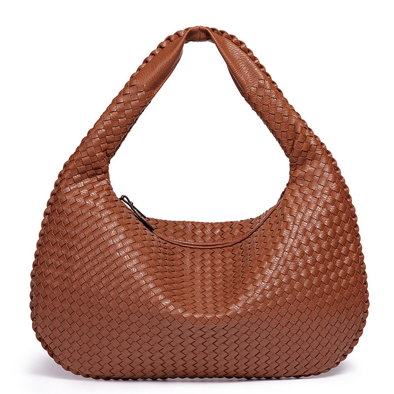 Fashion Bags 2026 European American Style Handwoven Crescent Bag Women's Large Capacity Wide Strap Tote Bestseller Top Handle Purse Free Shipping - view 3