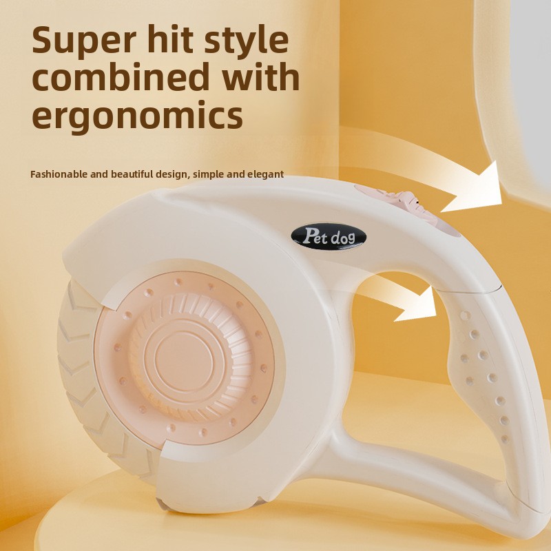 Heavy Duty Chain Leads Retractable Dog Leash with Anti Rust Metal Hook for Large Dogs Pet Walking Training