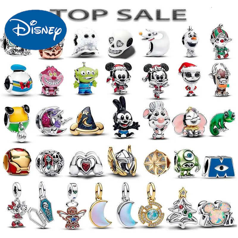 Disney New The Nightmare Before Christmas series Charm Beads Iron Man helmet charm fits Bracelet Necklace Pendant Jewelry gift H251220