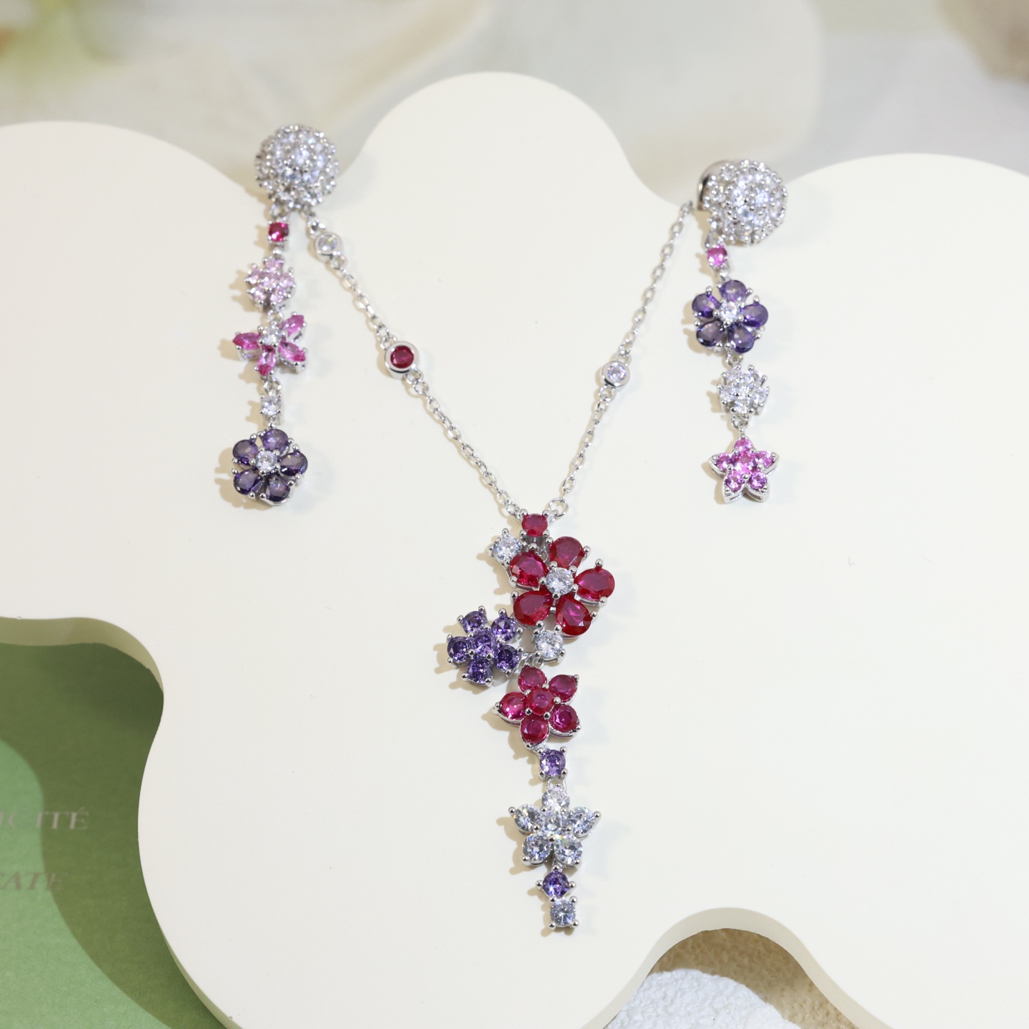 ADITA designer necklace inlaid crystals for women 925 silver never fade waterproof pendant necklace with box premium gifts 095