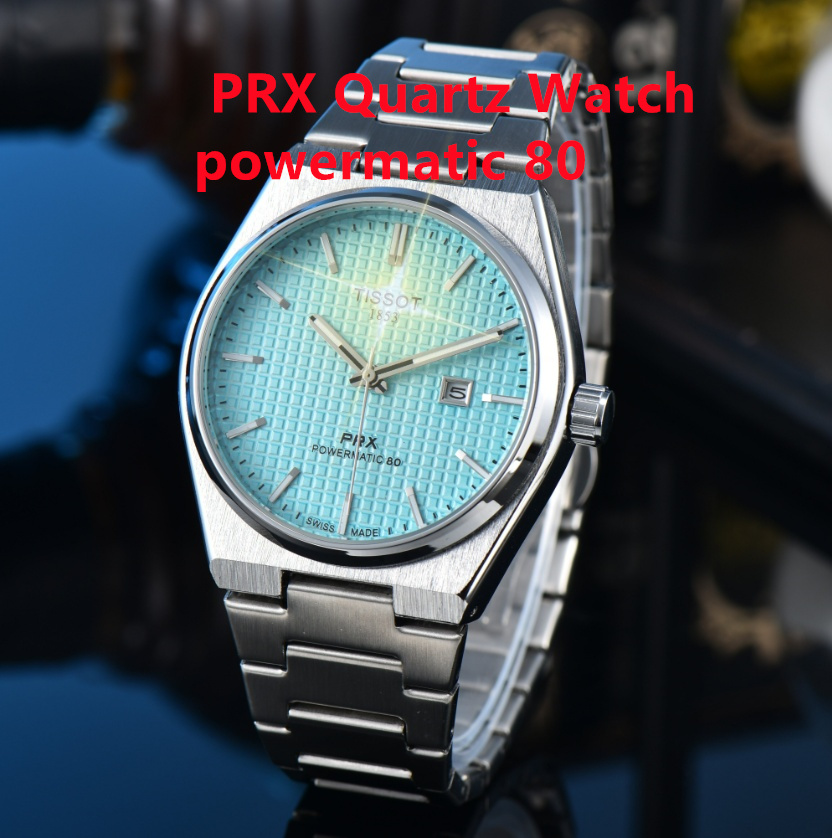 TOP Quartz Brand 1853Tissity WristWatches Men Top-grade Movement TISSOTly Watches Automatic Date Watch classic Luxury PRX wrist-watch Steel Strap 6253