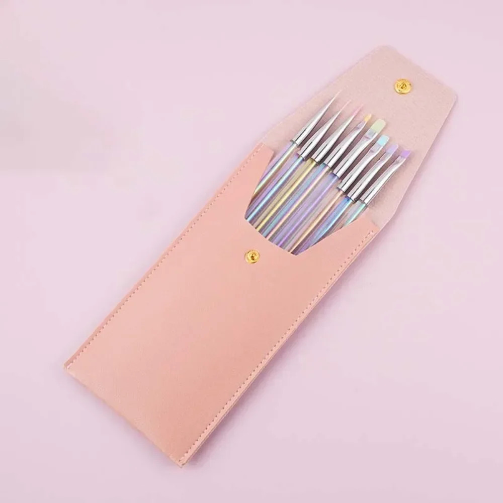 Nail Art Pen Aurora Transparent Brush Painting Nail Brush Uv Gel Extension Drawing Carving Pen Diy Manicure Tool With Bag 251217